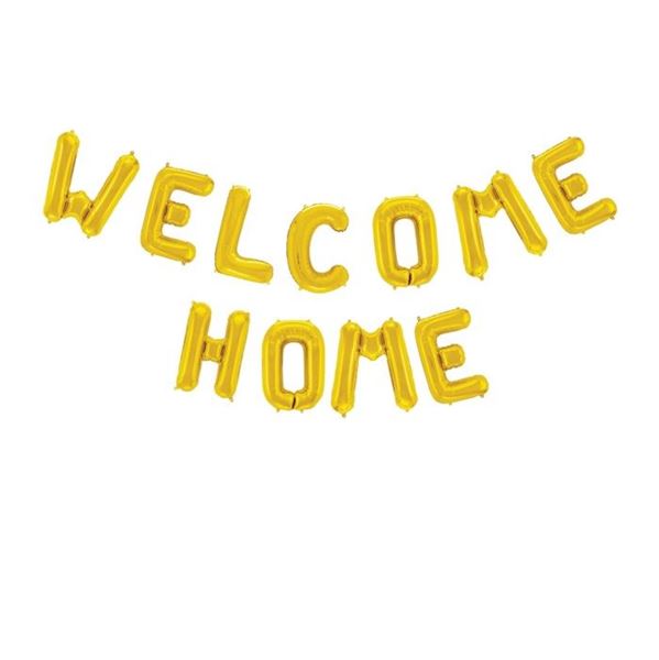 Picture of Globos Welcome Home Dorado Foil