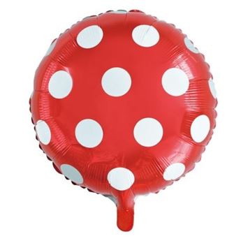 Imagen de Globo Lunares Rojo Foil (45cm)