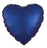 Imagen de Globo Corazón Azul Naval Satín (45cm)