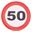 Imagens de Platos 50 Años Señal de Trafico cartón 23cm (8 unidades)