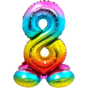 Imagen de categoría GLOBOS NÚMEROS ARCOIRIS CON BASE