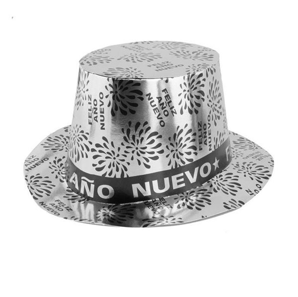 Picture of Chisteras Feliz Año Nuevo Plata cartón (5 unidades)
