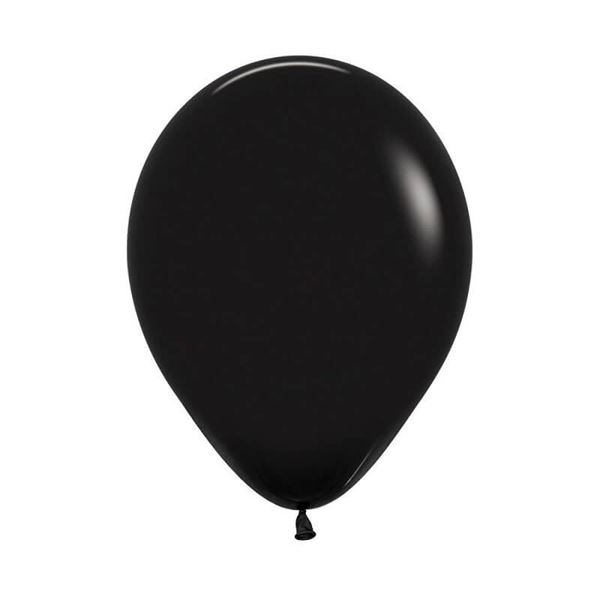 Picture of Globos Negros Fashion Sólido 30cm Sempertex R12-080-12 (12)