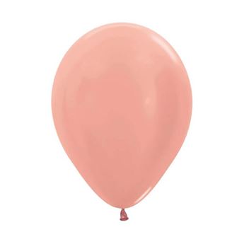 Imagen de Globos Rosa Dorado Metal 30cm Sempertex R12-568 (50)