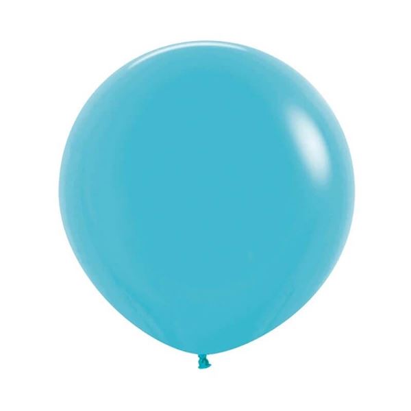 Imagen de Globos Azules Caribe Fashion Sólido 92cm Sempertex R36-038 (10)
