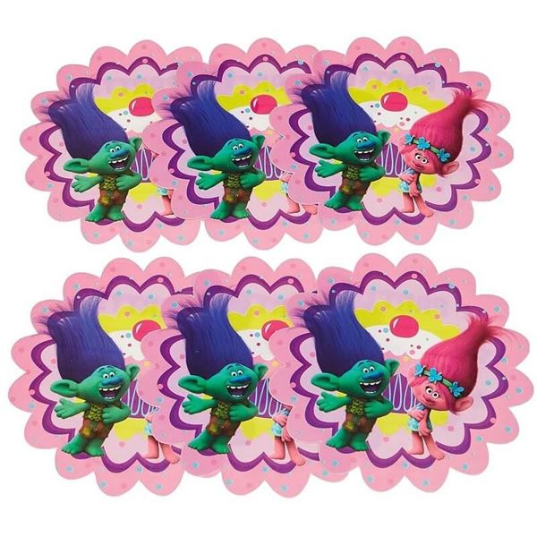 Imagen de Invitaciones Trolls (6 unidades)