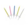 Imagen de Velas Espirales Rayas Colores con Soportes