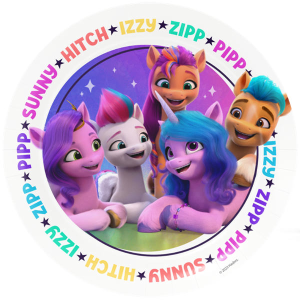 Picture of Platos Mi Pequeño Pony cartón 18cm (8 unidades)