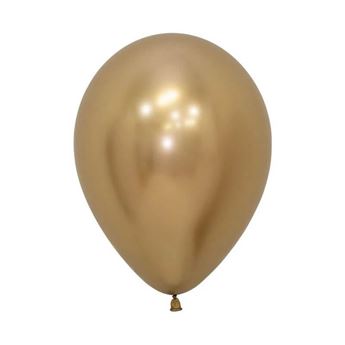 Imagen de Globos Réflex Dorados 30cm Sempertex R12-970-12 (12)