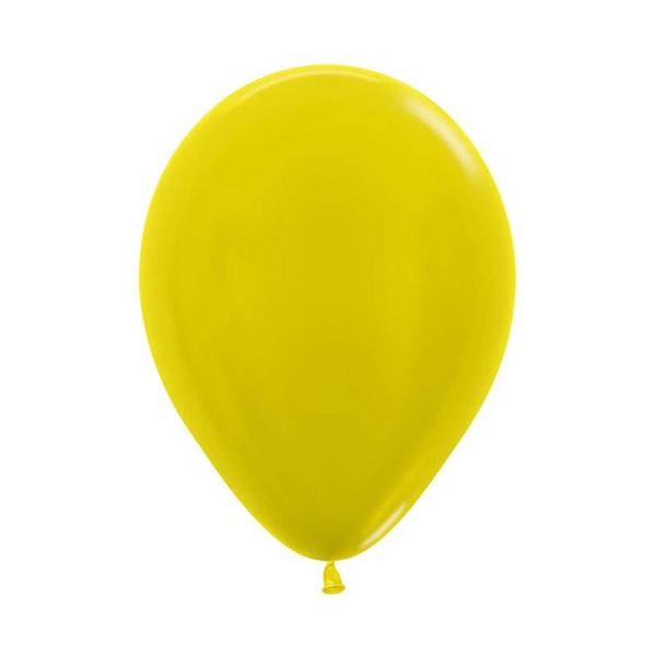 Imagens de Globos Amarillo Metal 30cm Sempertex R12-520-12 (12)