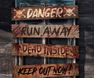 Imagen de Carteles de Terror Halloween – Danger, Run Away, Dead Inside, Keep Out (70x13 cm, 4 uds.)