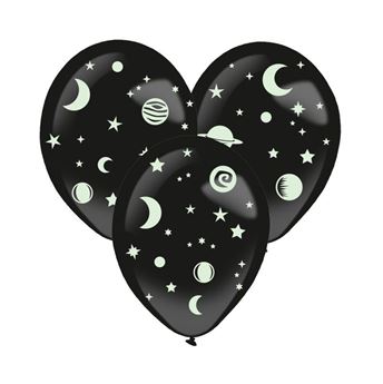 Imagen de Globos Espaciales Fosforescentes 3 Unidades (35,5 cm)