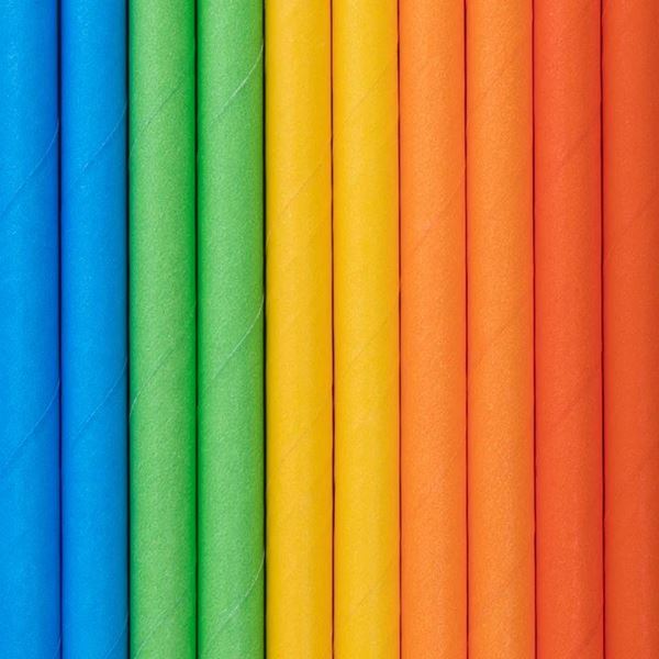Picture of Pajitas Colores papel 19cm (10 unidades)