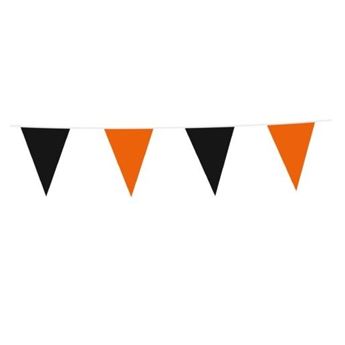 Imagen de Banderín Naranja y Negro plástico 30x20cm (10m)
