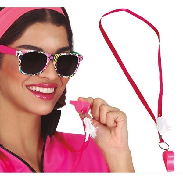 Imagen de Silbato Rosa con cinta para Fiestas Despedida