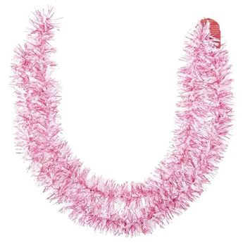 Imagens de Espumillón Rosa Nieve Brillante (180cm x 7cm)