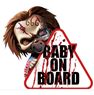 Imagen de Decorado Adhesivo Niño a Bordo Terror (20cm)