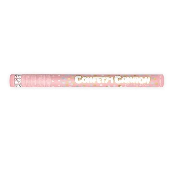 Imagen de Cañón de Confeti Círculos Dorado y Plateado 60cm