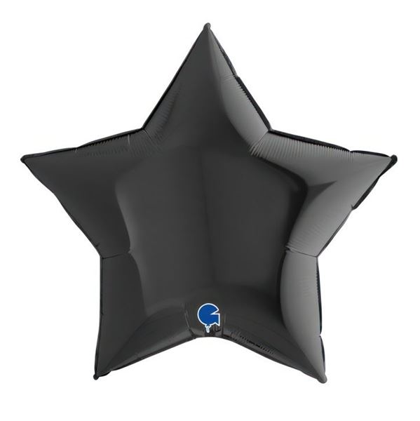 Picture of Globo Estrella Negra Jumbo 86cm x 81cm (5 unidades)