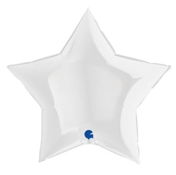 Imagen de Globo Estrella Blanca Jumbo 86cm x 81cm (5 unidades)