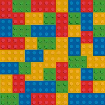 Picture of Servilletas Lego Bloques papel 33cm (20 unidades)