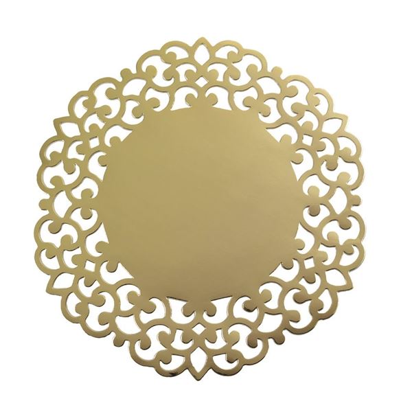 Imagens de Bajoplatos Dorados Elegantes cartón 33cm (4 unidades)