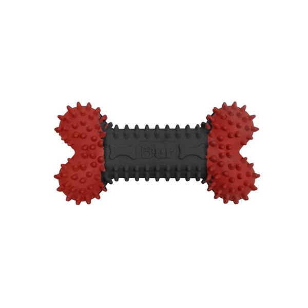 Imagen de Hueso Rojo y Negro para Perros (12 x 9 cm)