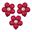 Picture of Globo Flor Rojo Mate 33cm (3 unidades)