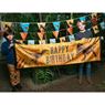 Imagen de Banner de Cumpleaños Dinosaurios Tela 180cm x 50cm