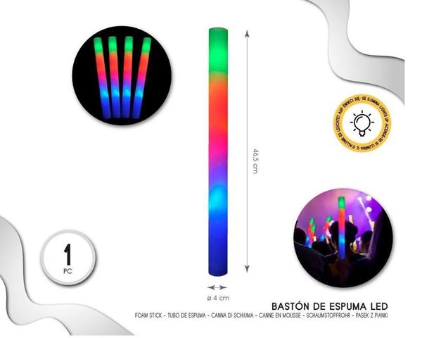 Imagen de Bastón Espuma con Luz Led (46cm)