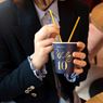 Imagens de Vasos Azul Happy Birthday 40 cartón (6 uds)