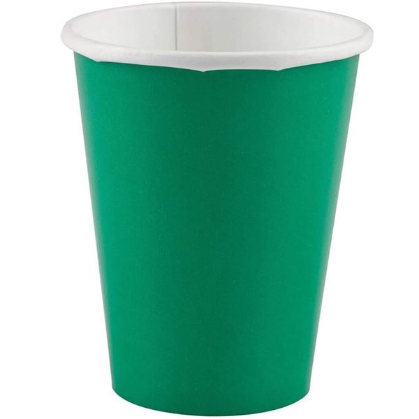 Picture of Vasos Verdes cartón 266ml (8 unidades)