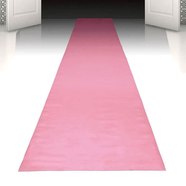 Imagens de Alfombra Rosa Claro de Fiesta 450x60 cm TNT