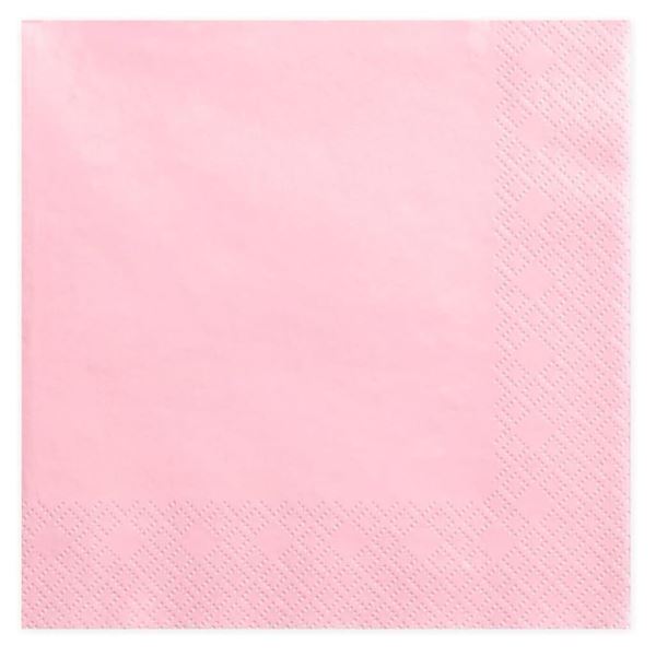 Picture of Servilletas Rosa Pastel papel 33cm (20 unidades)