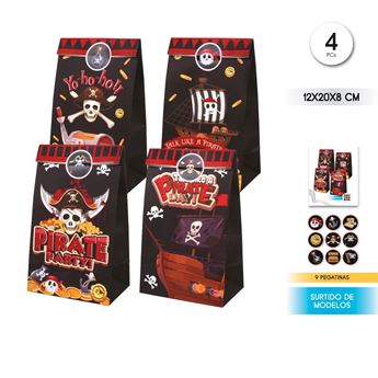 Imagen de Bolsas Fiesta Pirata Papel Mix (4 unidades)