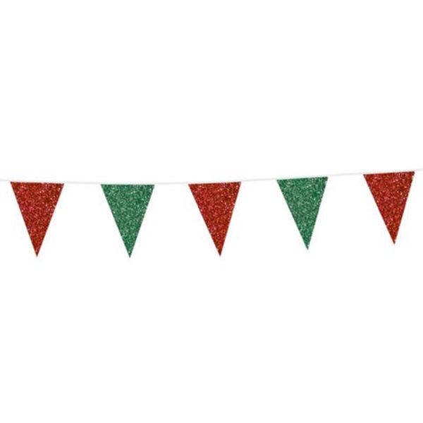 Imagens de Banderín Rojo y Verde Brillante 20x30cm (6m)