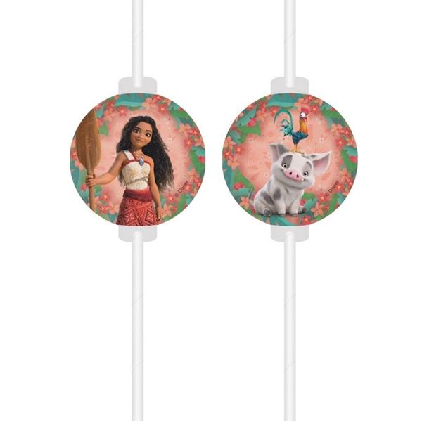 Imagens de Pajitas Vaiana II papel (4 unidades)
