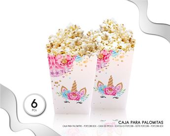 Imagens de Cajas Palomitas Unicornio Dulce cartón (6 unidades)
