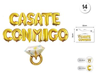 Picture of Bouquet Set Globos "Cásate Conmigo"