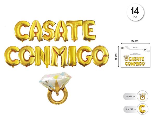 Picture of Bouquet Set Globos "Cásate Conmigo"