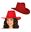 Imagen de Sombrero de Vaquero cowboy Rojo con Tejido