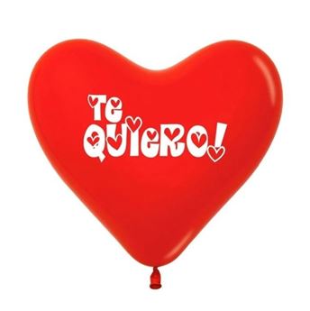 Picture of Globos Forma Corazón Te Quiero Látex 30cm (12 unidades)