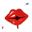 Imagen de Globo Labios Rojos Beso Foil Despedida (70cm)