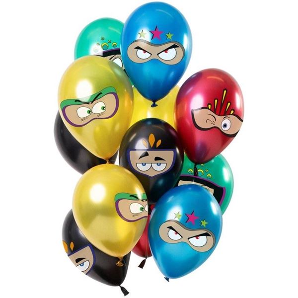 Imagen de Bouquet Globos Súper Héroes 30cm (12 unidades)