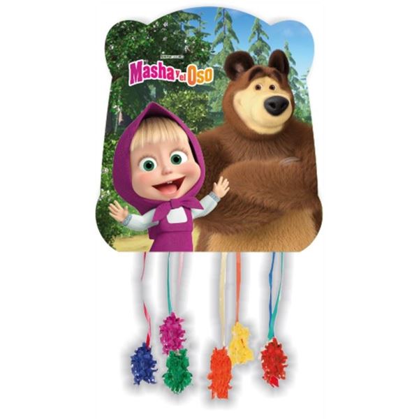 Imagens de Piñata Masha y Oso cartón (28cm x 33cm)
