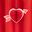 Picture of Decoración Colgante Corazón Rojo 35cm x 21cm