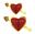 Picture of Decoración Colgante Corazón Rojo y Dorado (2 unidades)