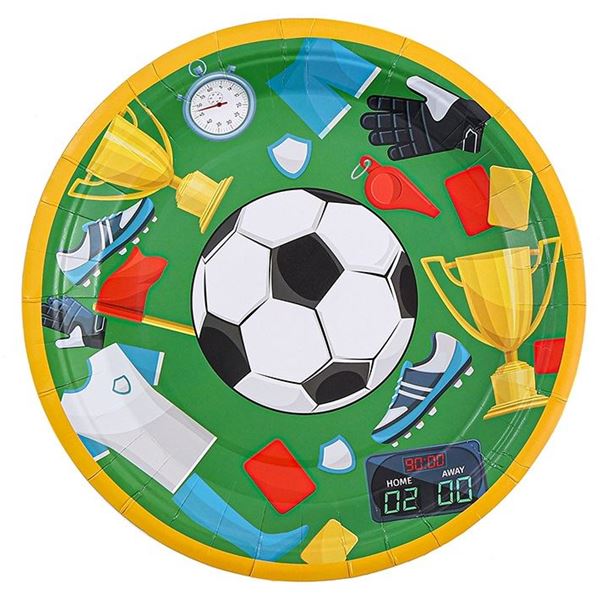 Picture of Platos Fútbol Cumpleaños cartón 23cm (6 unidades)