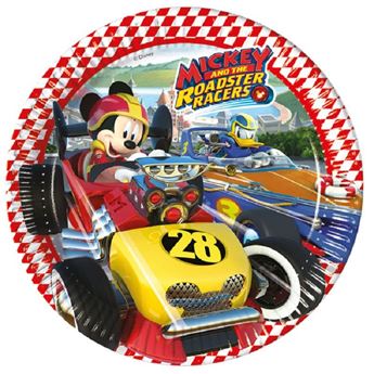 Imagen de Platos de Mickey Mouse Roadster Racers cartón 23cm (8 uds)