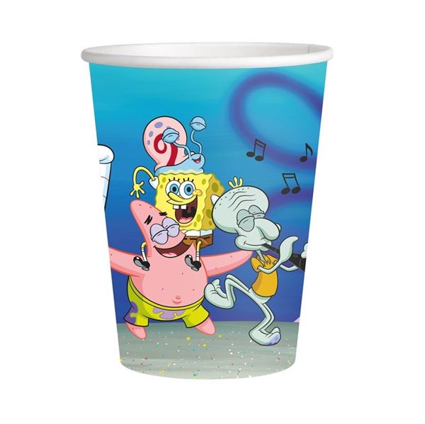 Picture of Vasos Bob Esponja y Amigos cartón 250ml (8 unidades)